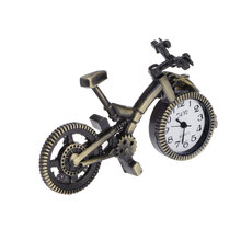 Retro Mini Bronze Bike Bicycle Design Quartz Pocket Watch Pendant Necklace Chain Free Shiping Key Chains