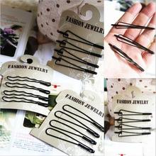 Free Shipping 4Pcs/set headwear hair accessories Hair Clips Bobby Pins Invisible Curly Wavy Grips Salon Barrette Hairpin