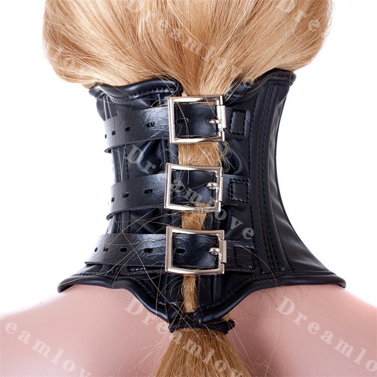 2021 Female Soft Boned Leather Bondage Neck Co