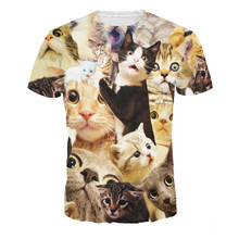 2016 Fashion T-shirt Casual t shirt Men/Women 3D Print tshirt Sexy Tees Breathable Sport Tops Cute Cat