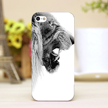 pz0012-28 terrible lion Design Customized cellphone transparent cover cases for iphone 4 5 5c 5s 6 6plus Hard Shell