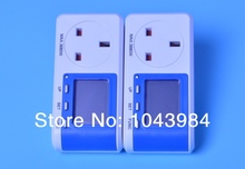 Compras libres 2 unids Power energy Watt voltaje amp digital medidor de potencia analizador con carbono emisiones display reino unido plug