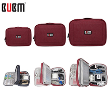 BUBM double layers power bank bag sorting bag, bag for sorting, digital receive,toiletries towel blue black,rose 3 size ree ship