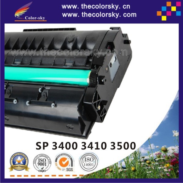 (CS-RSP3400) print top premium toner cartridge for Ricoh Aficio SP3400 SP3410 SP3500 SP 3400 3410 3500 406522 BK 5K free FedEx