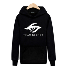 Dota 2 TEAM SECRET Cotton harajuku sweatshirt black in High Quality XXL Hooded mens hoodies and sweatshirts 3xl Gray