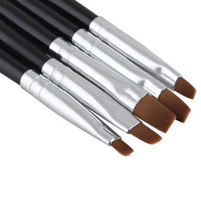 1Set 5Pcs Acrylic UV GEL Nail Art Design Set Liner Painting Dotting Brush Pen Builder for Acrylic Size 2# 4# 6# 8# 10#