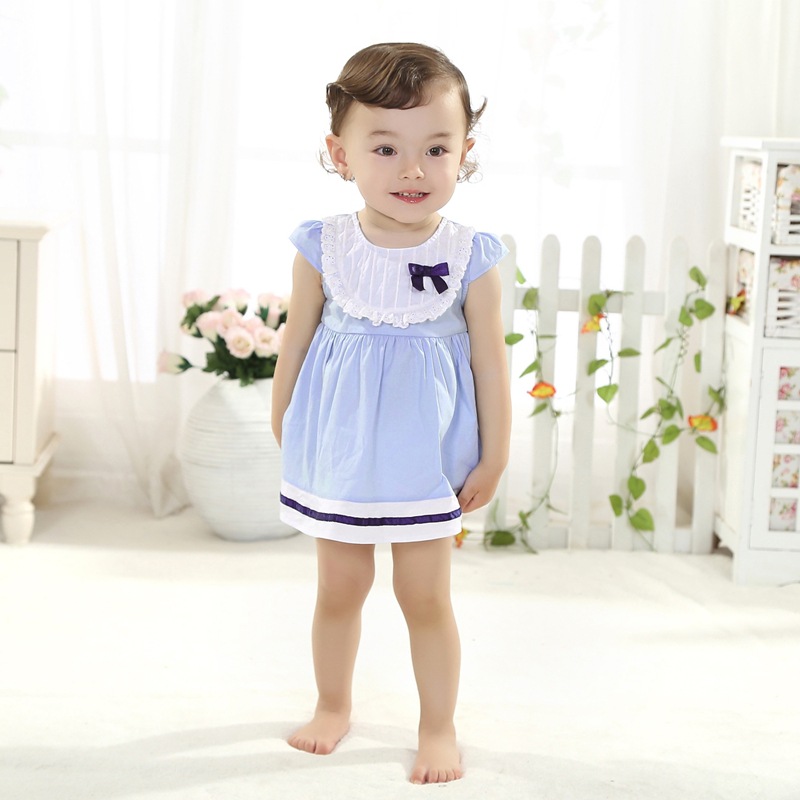 2015 Summer Style Designer Baby Girl Dress Children Denim ...