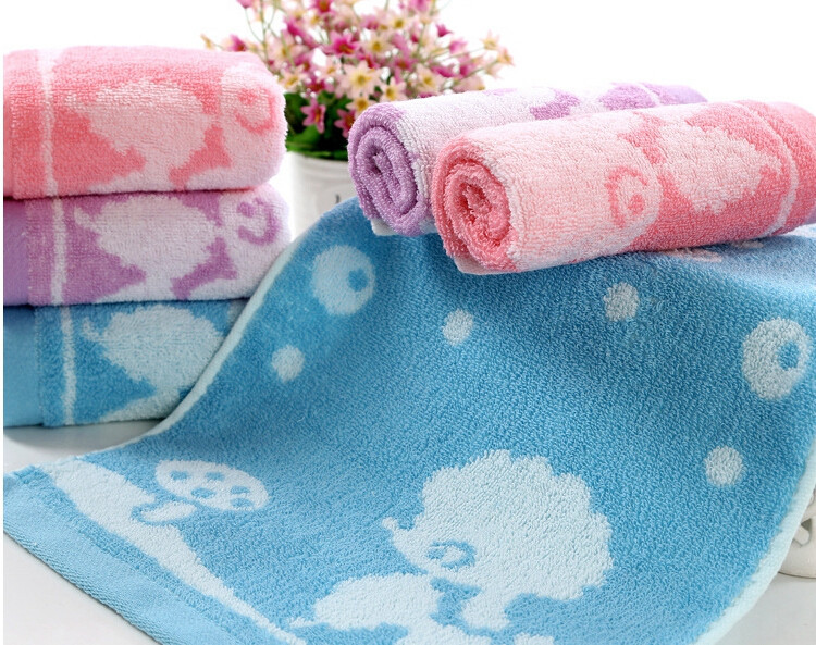 3PCSLOT Brushed Strong Absorbent Baby Bath Kids Cartoon Printing Soft Face Towel Children Towels Set Toalha De Banho Infantil (6)