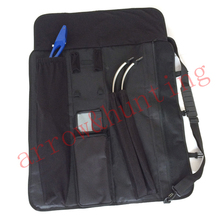 archery recurve bow case hunting rolled up bow bag to set bow arrow puller arm guard