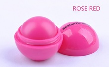 6pcs lot 6Color New Round ball Smooth lip balm Fruit Flavor Lip Care smackers Organic Natural