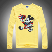 2016 New Spring Autumn Children Tees Fashion Mickey Cartoon Mouse Boys Long Sleeve T shirt Kids