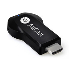2016 New Arrival 1pcs black Allcast Wifi Display HDMI 1080P TV Dongle Receiver Fits Smartphone Laptop TV Hot Worldwide