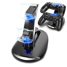 DUAL USB Charging LED Remote Controller Chargers Stand For Play Stations PS4 Controller