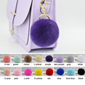 Popular Keychain Rex Rabbit Fur Ball Keychain Gift Genuine Rex Rabbit Fur Pendant Phone Tassel Fur