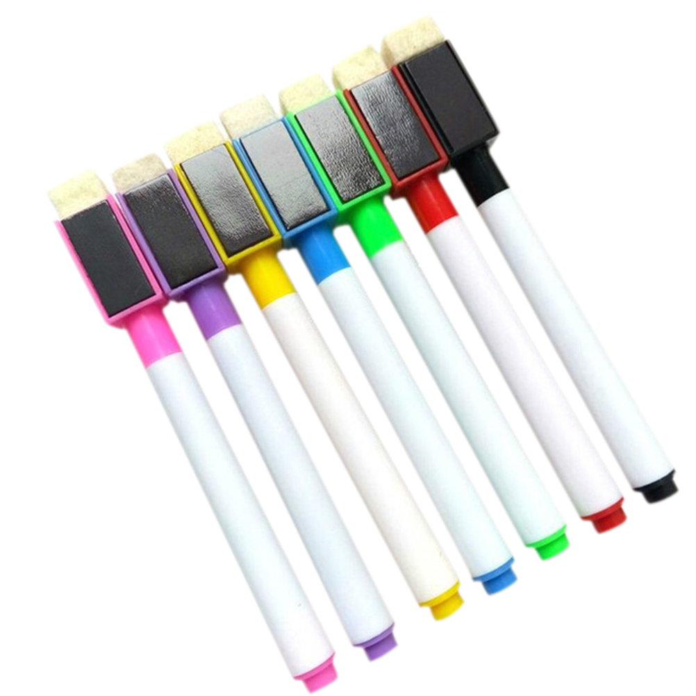 10Pcs Built In Eraser Whiteboard Pen Dry Wipe White Board