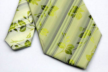 NT0302 Green Gray Floral Man s Classic Business Wedding Party Fashion Tie Luxury Jacquard Woven Silk