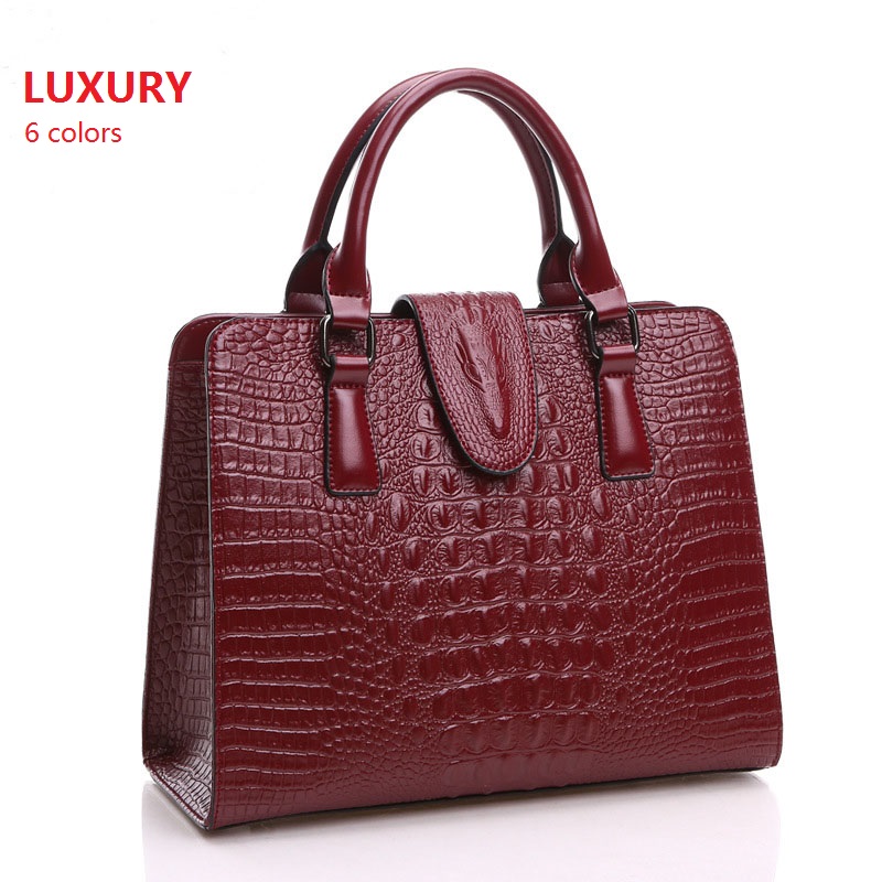 2015 New crocodile women handbags genuine leather bag messenger bag lady handbag luxury women bag fashion shoulder bags bolsas