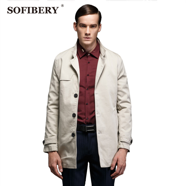 SOFIBERY мужская Пальто Пальто и Куртки Зима мужская мода Англия стиль Пальто Грудью Пальто DYB8981