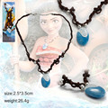 Polynesia Princess Moana Blue Necklace Charms Metal Costume Props Film Movie Cosplay Costume Plastic Chaveiro Llavero