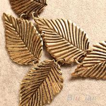 Trendy Women Bohemia Leaves Leaf Multilayer Pendant Chain Bib Choker Necklace Jewelry 04KG