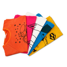 Spring autumn baby boys girls candy color t shirt cartoon long sleeve coat children s clothes