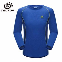 TECTOP Newest Outdoor Men Women Long Sleeve Quick-drying Shirts Sports Camping Hiking Bamboo Charcoal Round Collar Jacket