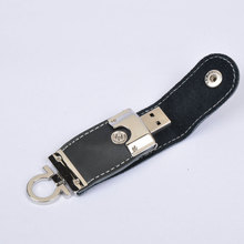High Speed Leather Key Chain USB 2.0 Flash Drive 16GB Memory Stick Thumb Disk / Car / Pen Drives U Disk Free Shipping
