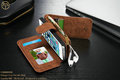 CaseMe Multi function 14 Slots Retro Genuine Split Leather Wallet Case for iPhone 5 5S SE
