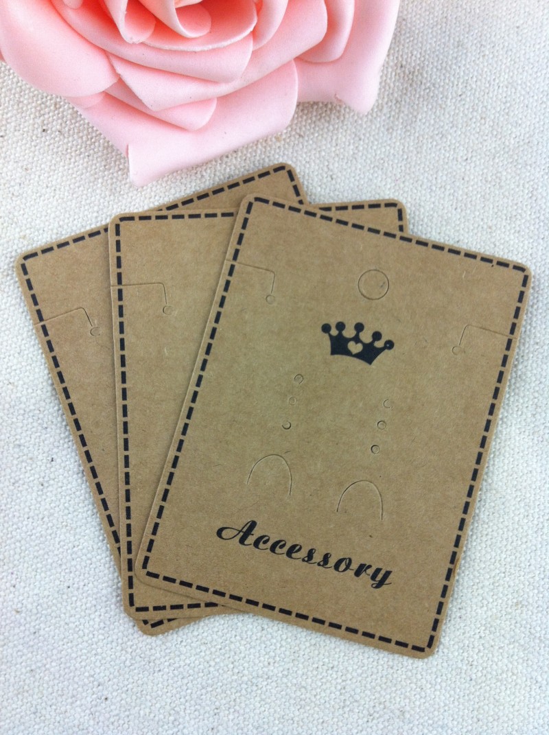 Wholesale 200pcs/lot Brown Paper Crown Custom Jewelry/Earring/Necklace