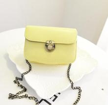 Small PU chain bag woman messenger bag candy fashion girl sweet bag