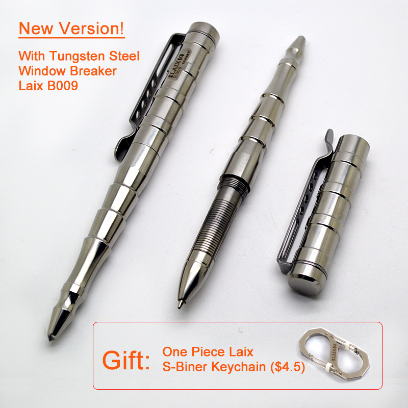New Arrival With Gift Box Packing LAIX B009 Stainless Steel Construction Tactical Pens Outdoors Self Defense