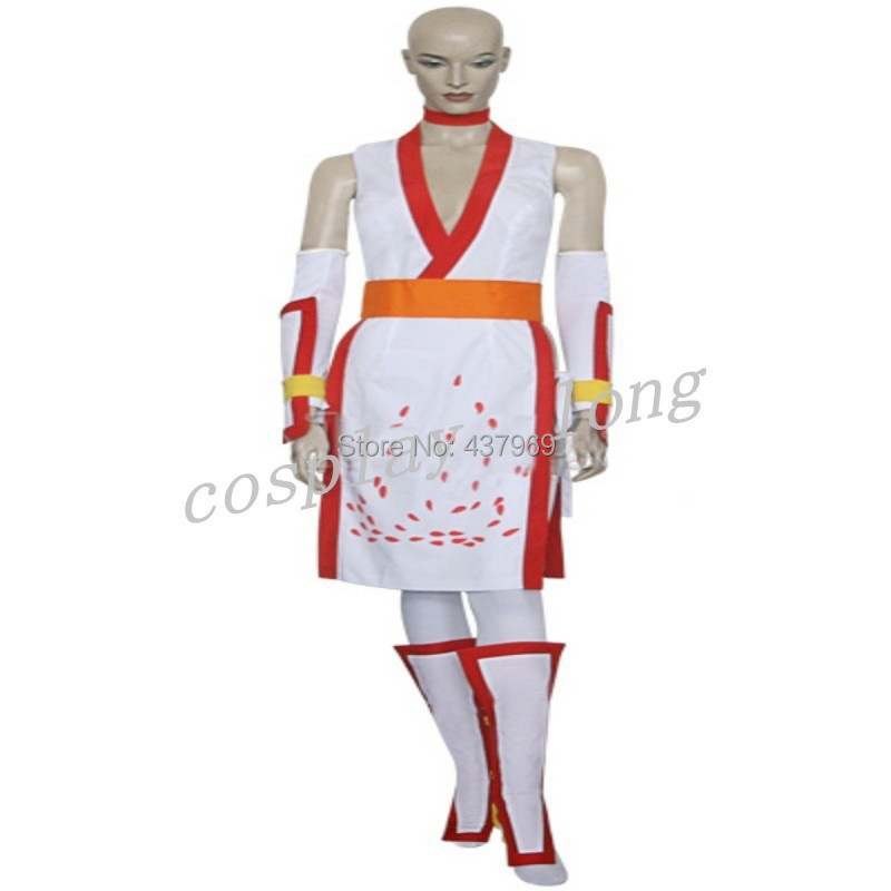 Dead or Alive Kasumi White Cosplay Costume Women Role-playing Holloween Cos Dress Free Ship