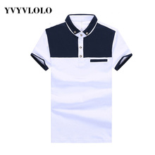 YVYVLOLO New 2016 Brand Men Polos Shirt Fashion Tops Patchwork Camisa Polo Homme Summer Short-sleeve Casual Mma Polo Shirts