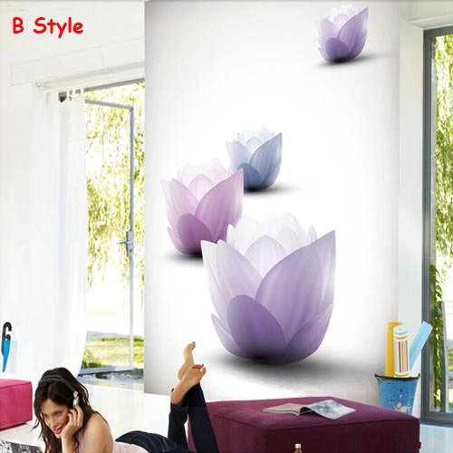 Aliexpress.com: comprar lirio de agua mural luz púrpura floral ...