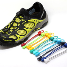 2016 fashion Locking Shoes shoeLaces sneaker elastic Shoelaces children safe elastic shoe lace for running