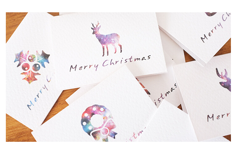 Гаджет  10 pcs /lot Christmas card Pierced cutout bell / elk / tree mini greeting cards with envelope folding type creative gift set None Офисные и Школьные принадлежности