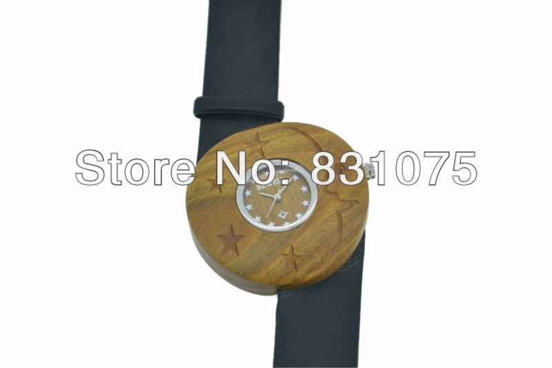 Green Wood Case Ladies Leather Watch High Fashion Designer Brands 2013 New