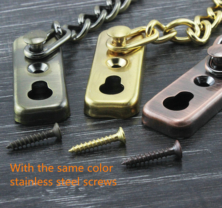 Description Picture 4 of item1PCS YT1092 Brothernze Stainless Steel Anti-Stealing-Link Door Chain Hotlink Protection Contain the mounting screws