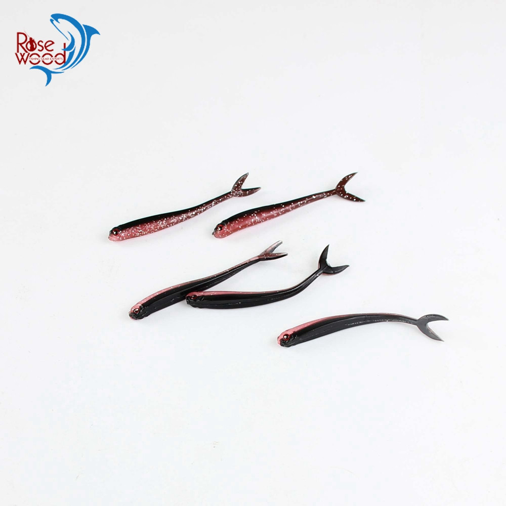 100pcsLot 8cm 1.7g Rosewood Fishing Lure Soft Baits Isca Artificial Pesca Rubber Soft Lure Fishing Wobblers Carp Fishing Lures  (11)