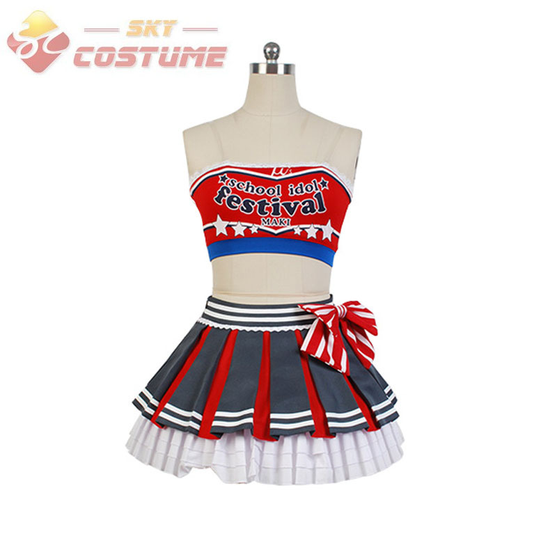 Love Live! Cheerleader Maki Nishikino Cheerleaders Dress Costume