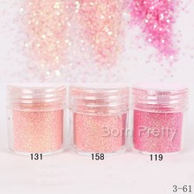 1Box 10ml Pink Colors Shining Nail Art Glitter Powder Sheets Tips Nail Art Decoration
