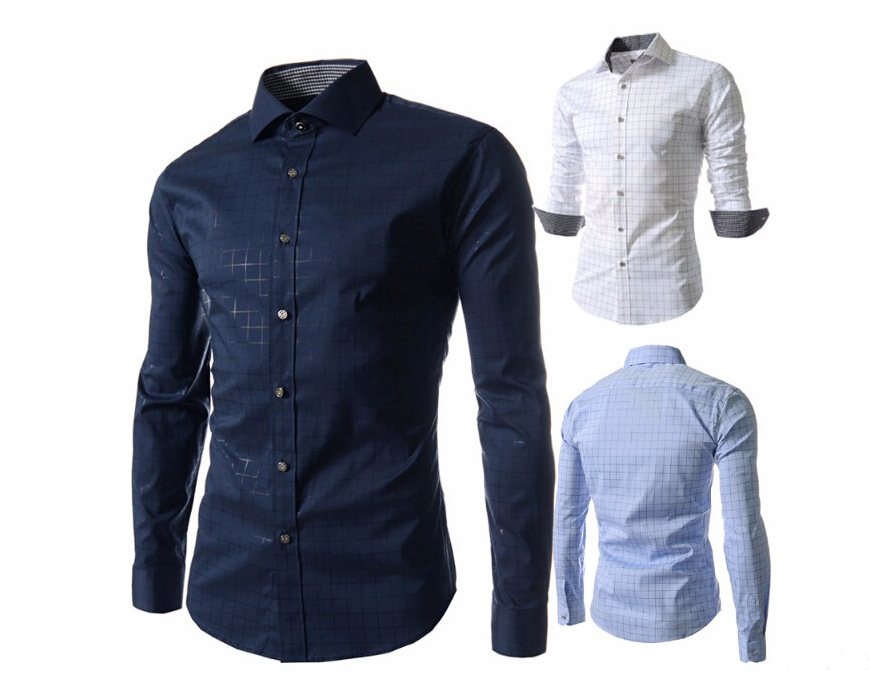 FGGS HOT 2016 High Quality Men Casual Slim Fit Shirt Cotton With Modal Long Sleeve font