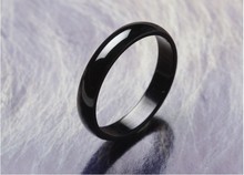 Vintage 316L stainless steel black rings for women men fashion finger rings steel jewelry Pure titanium