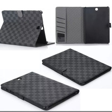 Business plaid style PU Leather Case for samsung GALAXY Tab A 9 7 T550 T555 T551