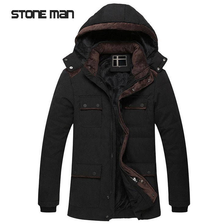 winter coat men 2015 new Men s coat detachable cap thick warm cotton jacket men outdoor