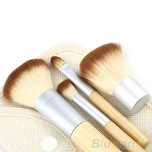 5pcs set Hot Selling New BAMBOO Makeup Brush Set Make Up Brushes Tools 09GE