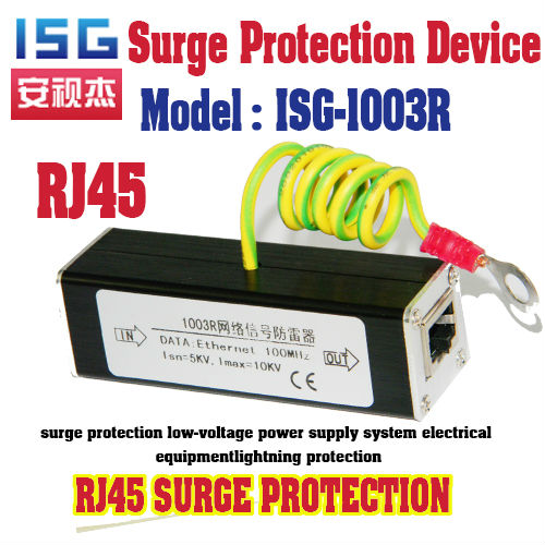 Гаджет  ISG-1003R Network Surge Protector  RJ45 surge protector Thunder Lightning Arrester Protection Device Free shipping None Безопасность и защита