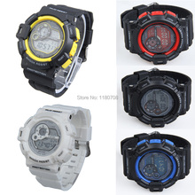 Fashion Digital watches Man Boy WristWatch Rubber Watchband Adjustable Casual Style