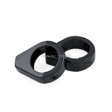 Motorcycle Pair Black 49mm Fork Clamps Turn Signal Light Relocation Kit For Harley Davidson