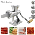 Multifunctional tube Manual Sausage Meat Stuffer Homemade Filler Machine Meat Grinder Noodle Maker Pepper Grinder Aluminum
